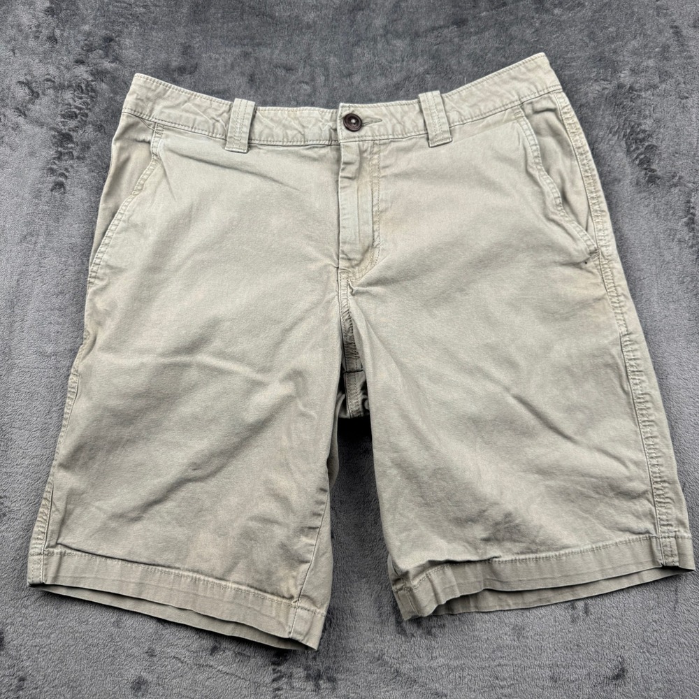 Magellan Outdoors Chino Shorts Mens 30W Khaki Tan Stretch Cotton Excellent